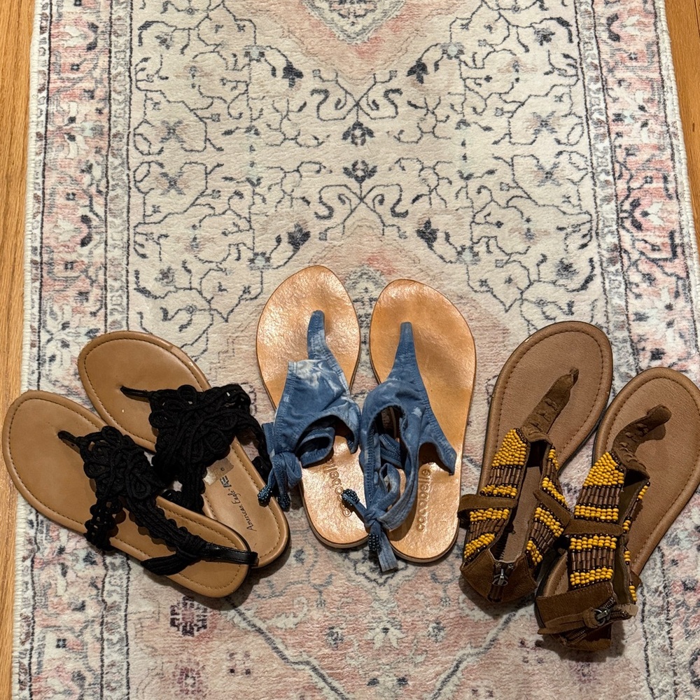 American Eagle Outfitters Black Crochet Sandals